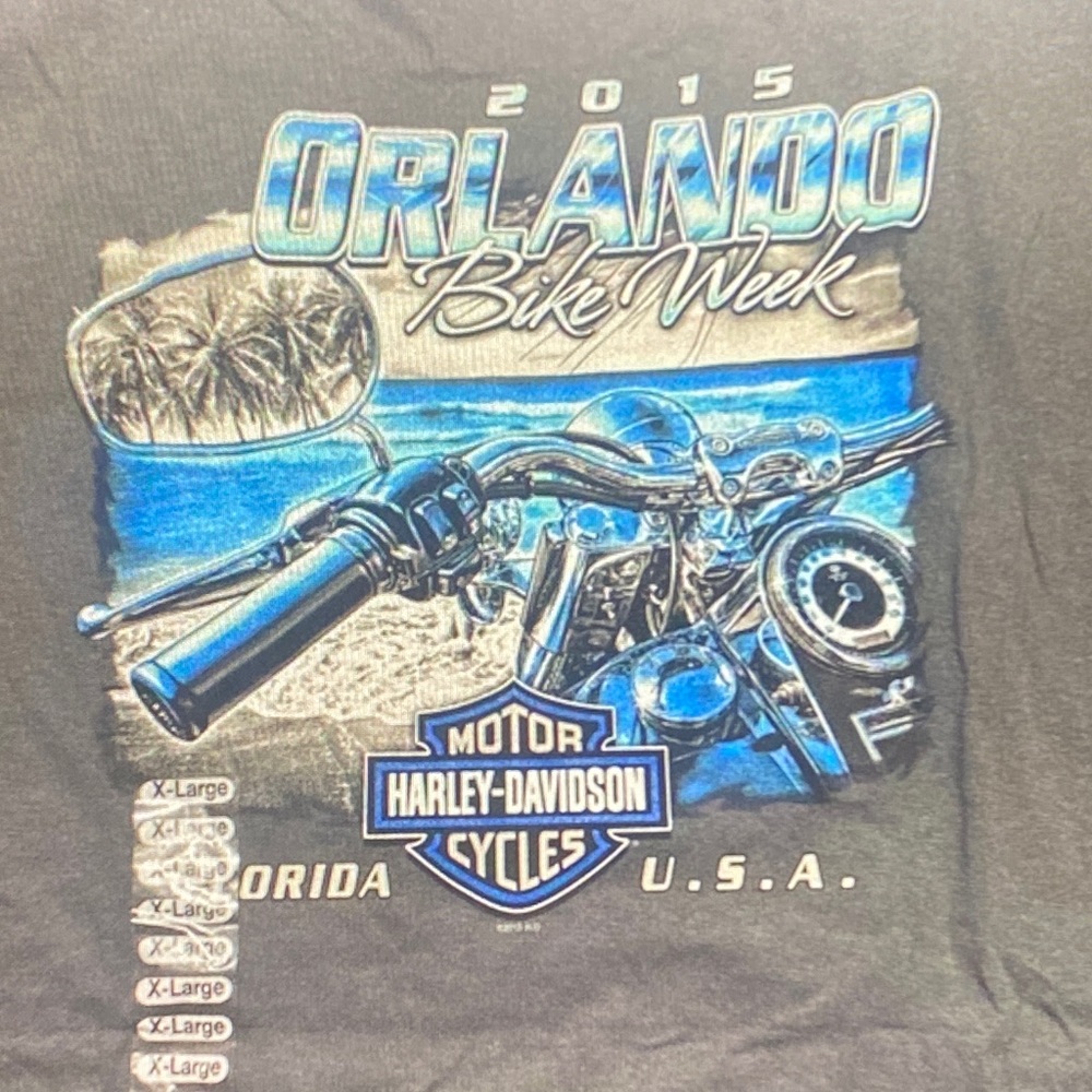 Harley-Davidson Black and Blue Short Sleeve Tee